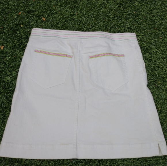 Lilly Pulitzer white denim skirt - Picture 2 of 4